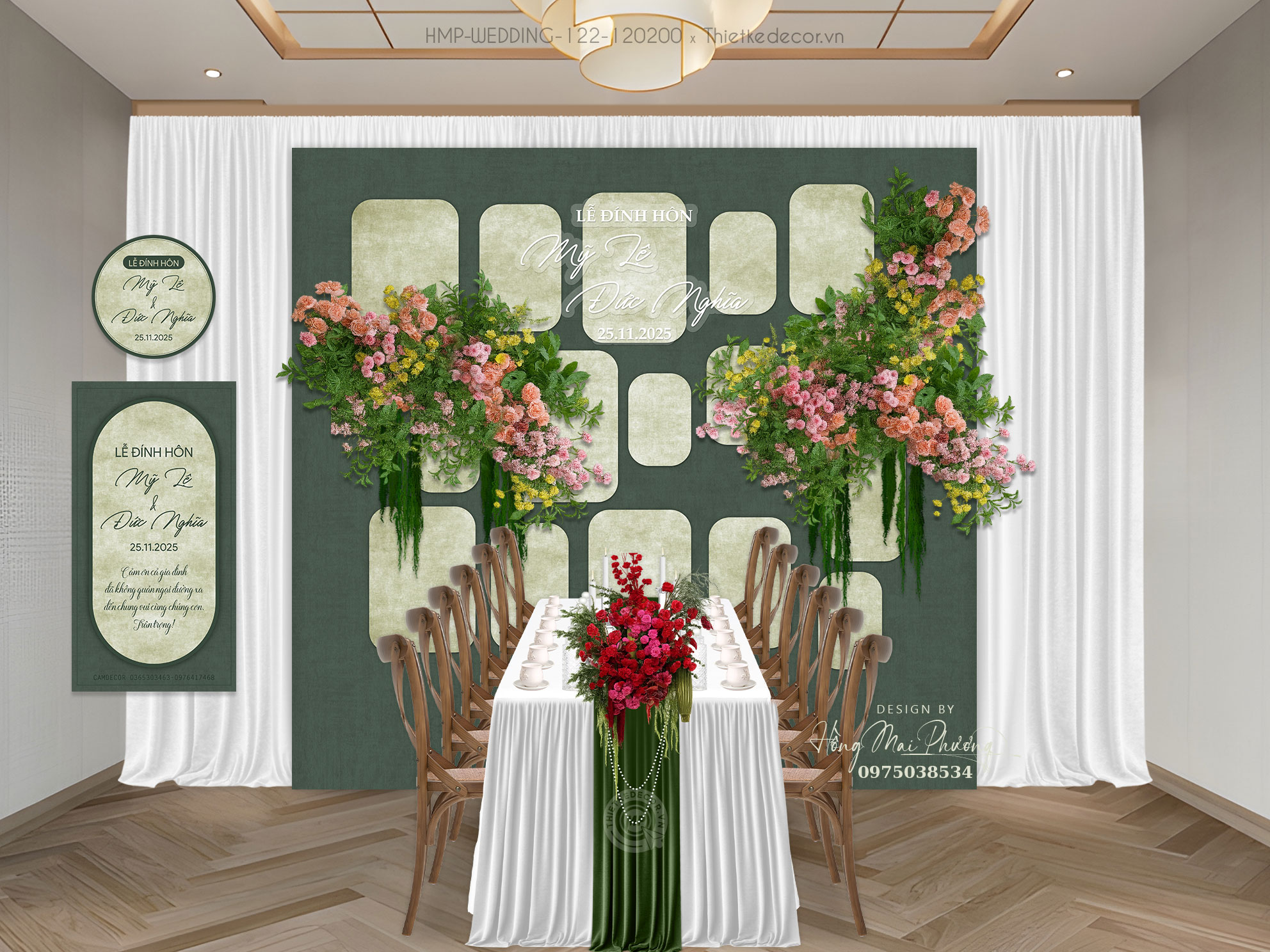 File thiết kế Gia tiên, trang trí tiệc cưới đẹp